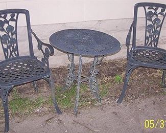 Cast iron patio set