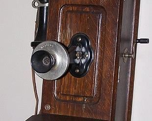 Oak wall telephone