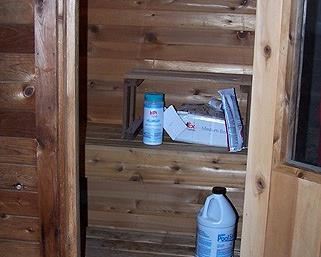 Inside of sauna