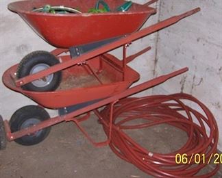 Wheel barrows and new garden hose