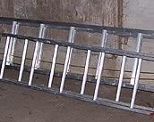 Louisville 32 ft. aluminum ext. ladder and  Davidson 16 ft. alum. ext. ladder