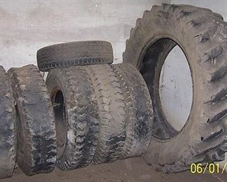 Old tractor tires