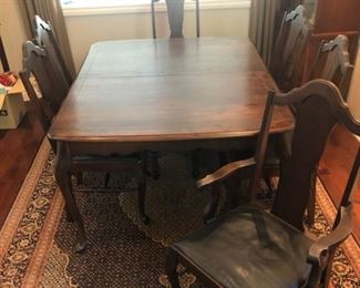 Dining Room Table with 6 chairs and Matching Sideboard