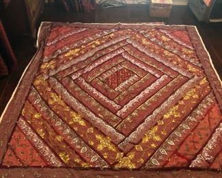 Queen Size Moraccan Bed Cover made from Saris