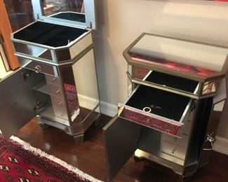 2 Mirrored Jewelry Cases