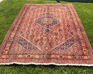 Orange Wool Rug - 6.5x9.5