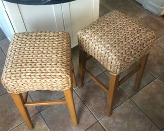 2 Rattan Stools