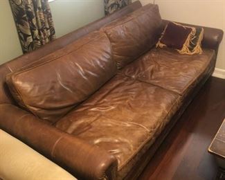 Brown Leather Couch