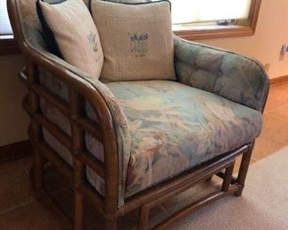 Vintage Ficks Reed Rattan lounger