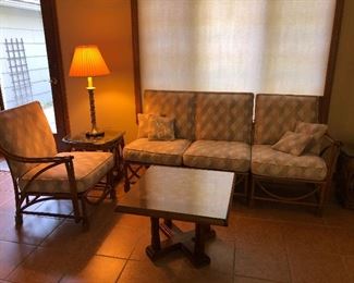 Vintage Ficks  Reed Rattan sectional