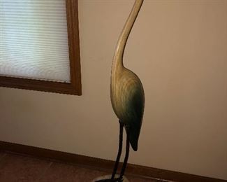 Beautiful  wood carved Blue Heron