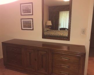 Chest of drawers and mirror