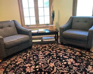 Pair of occasional chairs (oversized) 