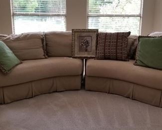 2-pc sectional sofa w/matching pillows - $375