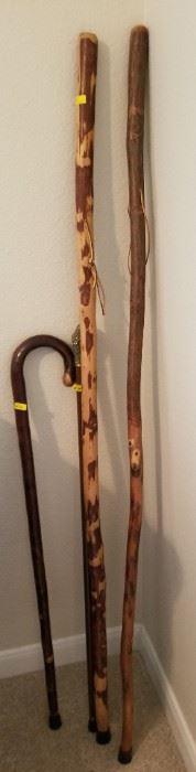 Wooden canes and walking sticks - $6.50 to $24.50
