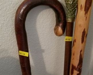 Wooden canes and walking sticks - $6.50 to $24.50