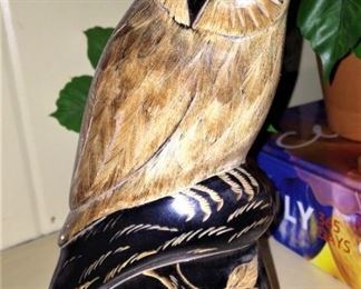 Carved and hand-painted owl