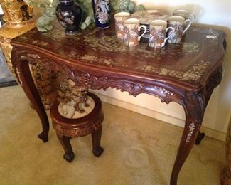 Intricately carved Asian style table
