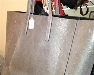 Cole Haan silvery gray handbag