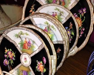 Lovely porcelain plates from Dresden, Germany