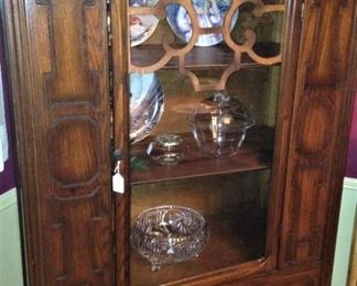 "Matching" oak china cabinet --- great for display and storage