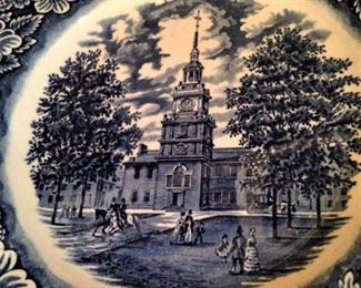 Liberty Blue ironstone - plates have different historic scenes