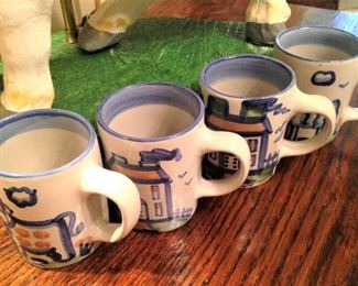 Four M. A. Hadley mugs