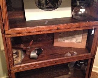 Antique oak lawyer's bookcase