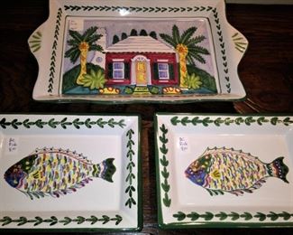 Colorful serving plates