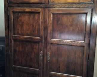 Large TV armoire provides lots of storage