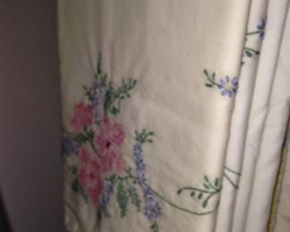 Some of many vintage tablecloths