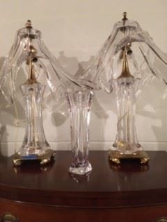 Colrac French Crystal Lamps-$1000 pair