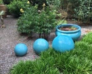 three ceramic orbs are $250, LGE POT IS $200