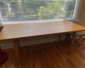 Terrific dining or work table - legs can be removed - dimensions are 71"l x 31 1/2"w x 29 1/2"h.  asking $60