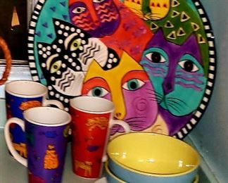 Cat Plate $20 Cat Mugs 7.00 each For Appointment Please Call (760)662-7662 or Email tanya@crowncityestatesalebytanya.com