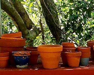 Assorted Terracotta Pots $5.00 -25.00 For Appointment Please Call (760)662-7662 or Email tanya@crowncityestatesalebytanya.com