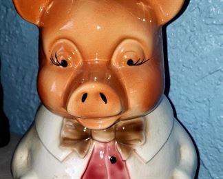 Vintage Pig Cookie Jar $20.00 For Appointment Please Call (760)662-7662 or Email tanya@crowncityestatesalebytanya.com
