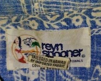 Reyn Spooner Shirts $20-35.00 each Sizes Med., Large & Extra Large For Appointment Please Call (760)662-7662 or Email tanya@crowncityestatesalebytanya.com