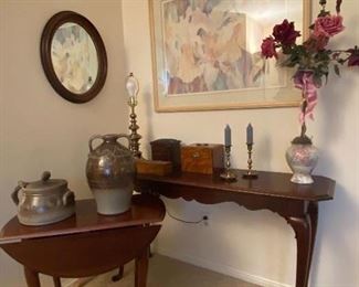 DROP LEAF AND CONSOLE TABLES