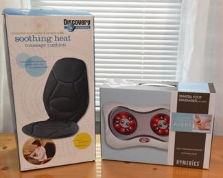 ITEM 8: Massaging Comfort  $22
Heated, massaging chair pad; shiatsu foot massager