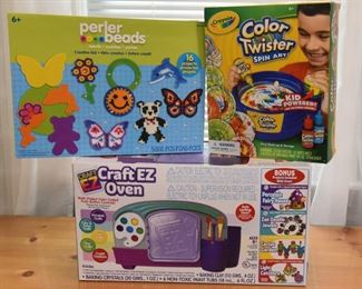ITEM 7: Lot of NEW IN BOX Crafts  $16
Perler Beads, Color Twister, Craft EZ Oven