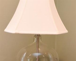 ITEM 22: Glass Lamp with brushed metal base  $30