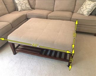 ITEM 70: Upholstered Coffee Table/Ottoman  $145
Upholstered with the same beige fabric as the sectional.