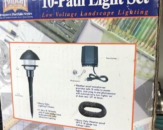 ITEM 150: New in Box 10 Low Voltage Landscape Lights $24