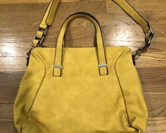 ITEM 200: Faux Leather Yellow Tote $12