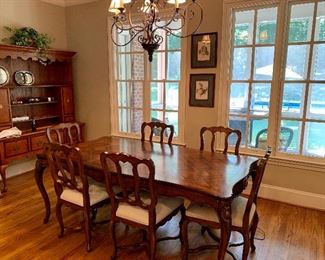 Kitchen dining, hutch shown is not for sale