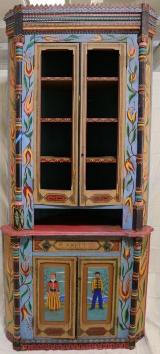 Lot# 2114 - Pennsylvania Dutch hand painted Cabinet