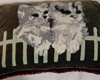 Lot# 2126 - Handmade cat pillow