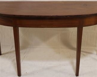 Lot# 2155 - Demilune table on tapered legs