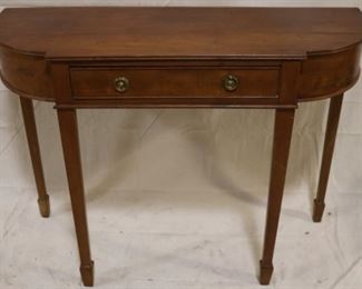 Lot# 2170 - Demilune one drawer table